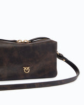 Borsa bauletto a tracolla mini in pelle cloud - Rosso Scuro | Pinko