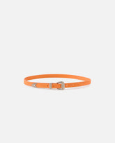 Cinturón de piel con estampado de cocodrilo y hebilla texana 1,7 cm - | Pinko
