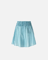 Striped cotton shorts with elasticated waist - | Pinko
