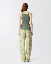 Ribbed vest top with logo - | Pinko