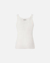 Ribbed vest top with logo - | Pinko