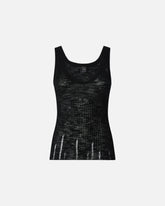 Ribbed vest top with logo - | Pinko