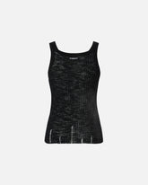 Ribbed vest top with logo - | Pinko