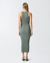 Eng anliegendes Midikleid mit Rippenmuster und Rissen - | Pinko