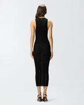 Ribbed slim-fit midi dress with rips - | Pinko