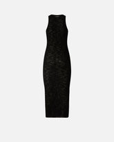Ribbed slim-fit midi dress with rips - | Pinko
