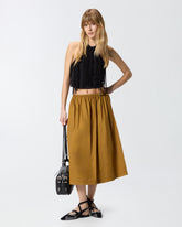 Falda midi con abertura y hebilla texana - | Pinko