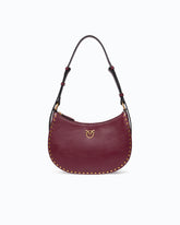 Bolso de hombro Mini Half Moon de piel new biker con minitachuelas - | Pinko