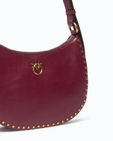 Bolso de hombro Mini Half Moon de piel new biker con minitachuelas - | Pinko