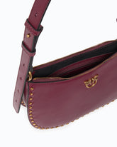 Bolso de hombro Mini Half Moon de piel new biker con minitachuelas - | Pinko