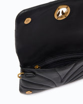 Love Bag Click Horizontal small crossbody clutch in quilted nappa leather - Black | Pinko