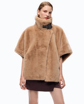 Cape in Pelzoptik - Beige | Pinko