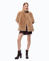 Cape in Pelzoptik - Beige | Pinko