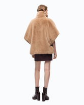Cape in Pelzoptik - Beige | Pinko