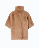 Faux fur cape - Beige | Pinko