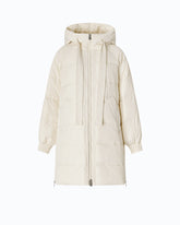 Lange, wattierte Steppjacke mit Kapuze - | Pinko