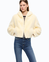 Giubbino cropped effetto pelliccia - | Pinko
