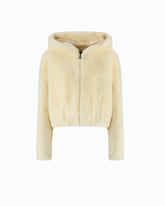 Giubbino cropped effetto pelliccia - | Pinko