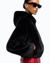 Faux fur cropped jacket - | Pinko