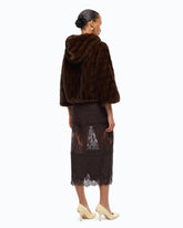 Veste à capuche en fourrure synthétique - | Pinko