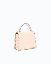 Mini Love Bag One Top Handle Light handbag in leather with mini studs - | Pinko