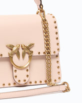 Handtasche Mini Love Bag One Top Handle Light aus Leder mit Mini-Nieten - | Pinko