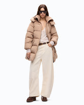 Piumino in tela tecnica idrorepellente - Beige | Pinko