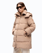 Piumino in tela tecnica idrorepellente - Beige | Pinko