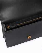 Sac à bandoulière Love Bag One moyen en cuir avec boucle bijou - Noir | Pinko