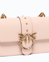 Bolso bandolera Mini Love Bag One de piel con hebilla tipo joya - Rosa | Pinko