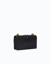 Bolso bandolera Mini Love Bag One de piel con hebilla tipo joya - Negro | Pinko