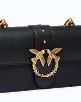Bolso bandolera Mini Love Bag One de piel con hebilla tipo joya - Negro | Pinko