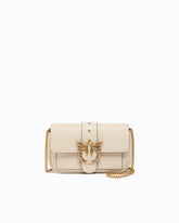 Love Bag Pocket small leather shoulder bag with jewel buckle - | Pinko