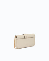 Love Bag Pocket small leather shoulder bag with jewel buckle - | Pinko
