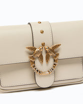 Love Bag Pocket small leather shoulder bag with jewel buckle - | Pinko