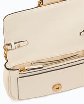 Love Bag Pocket small leather shoulder bag with jewel buckle - | Pinko