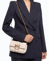 Love Bag Pocket small leather shoulder bag with jewel buckle - | Pinko