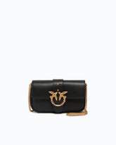 Love Bag Pocket small leather shoulder bag with jewel buckle - | Pinko