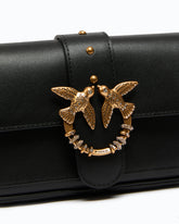 Love Bag Pocket small leather shoulder bag with jewel buckle - | Pinko