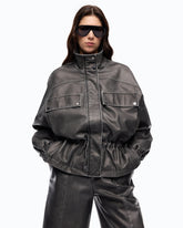 Caban con finitura vintage - Grigio Scuro | Pinko