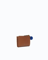 Portefeuille multifonction en cuir avec pompon - | Pinko