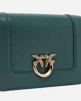 PINKO Galleria Love Bag Click small crossbody bag in leather with engraved buckle - | Pinko