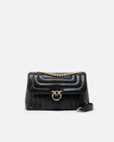 PINKO Galleria Love Bag Puff medium crossbody bag in quilted nappa leather with faceted buckle - | Pinko