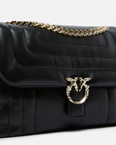PINKO Galleria Love Bag Puff medium crossbody bag in quilted nappa leather with faceted buckle - | Pinko