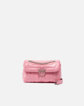 PINKO Galleria Love Bag Puff small crossbody bag in quilted leather with engraved buckle - | Pinko