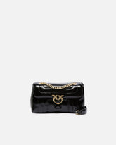 Kleine Umhängetasche Love Bag Puff aus gestepptem Leder mit gravierter Schnalle PINKO Galleria - | Pinko