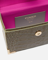 PINKO Galleria small crossbody vanity bag in crocodile-print leather - | Pinko