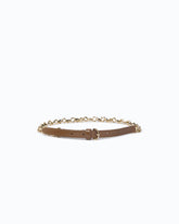 Cinturón con aplicación de cadena 1,5 cm - Marrón | Pinko