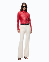 Chemise enduite façon cuir nappa - | Pinko