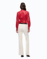 Chemise enduite façon cuir nappa - | Pinko